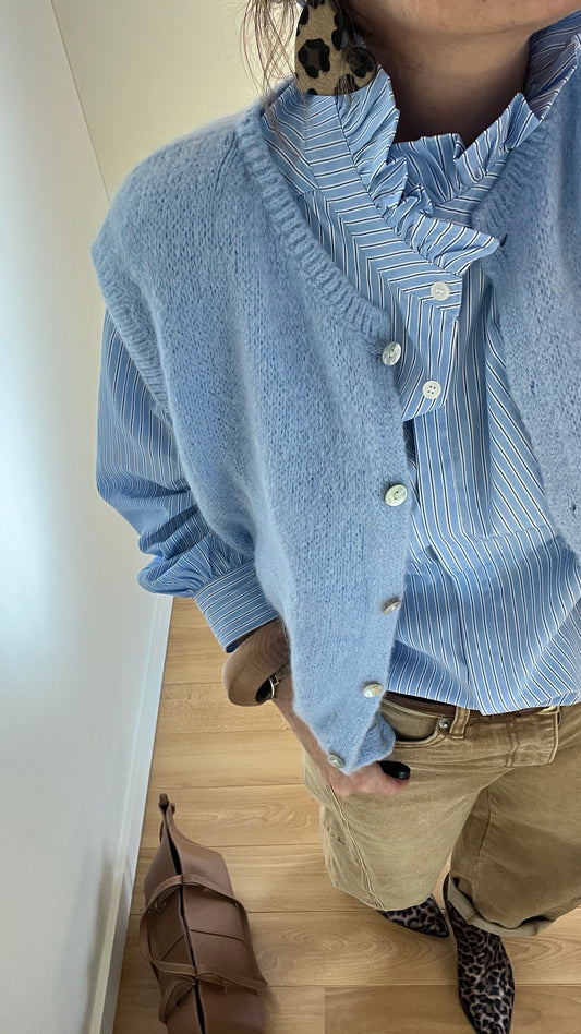 Gilet sans manches | CHARLOTTE bleu ciel