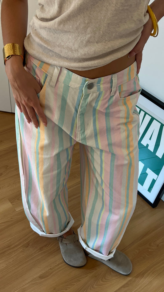 Jean Barrel rayé | JADE