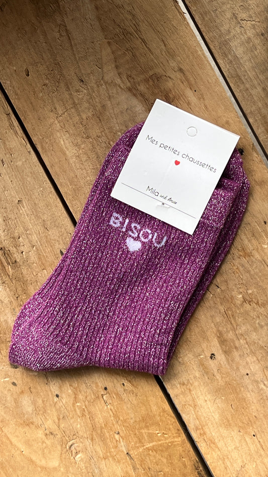 Chaussettes paillettes BISOU