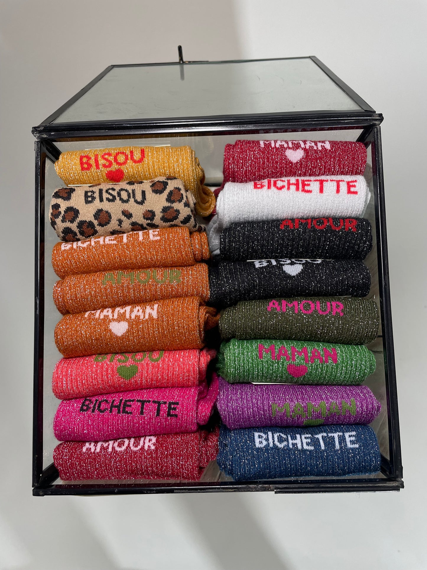 Chaussettes paillettes AMOUR