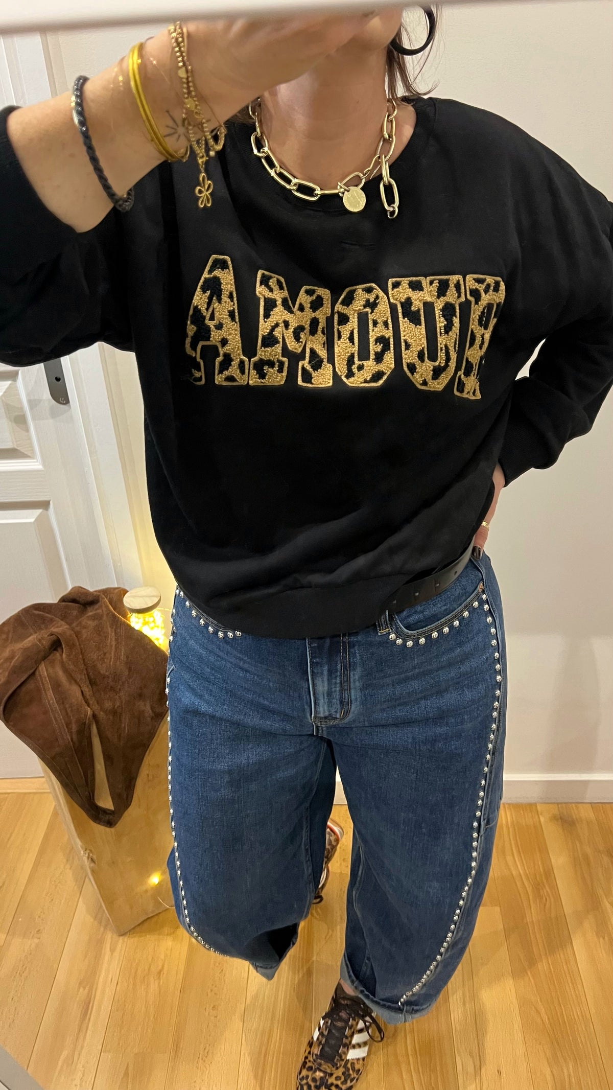 Sweat | JULIETTE AMOUR noir Léopard