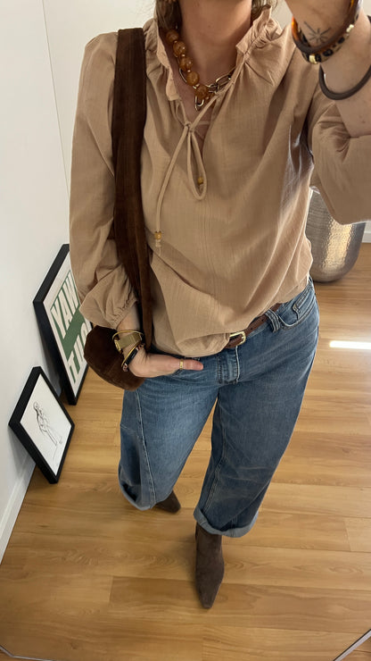 Blouse camel | PERRINE 🤎