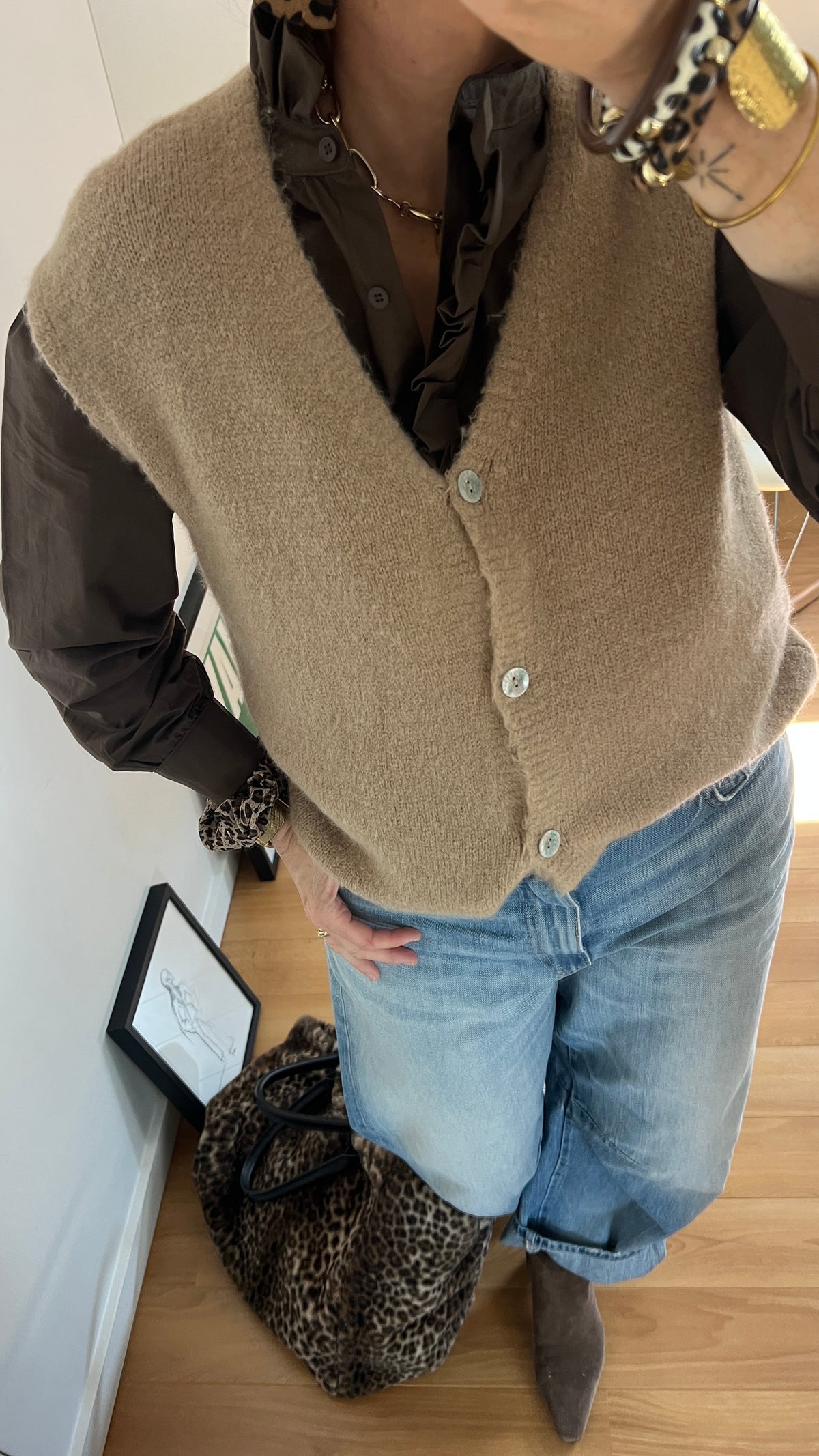 Gilet sans manches | ELSA Camel