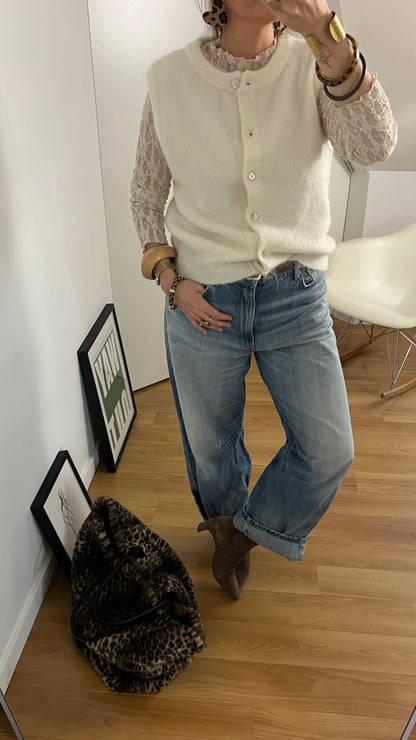 Gilet sans manches blanc | FLAVIE 🤍