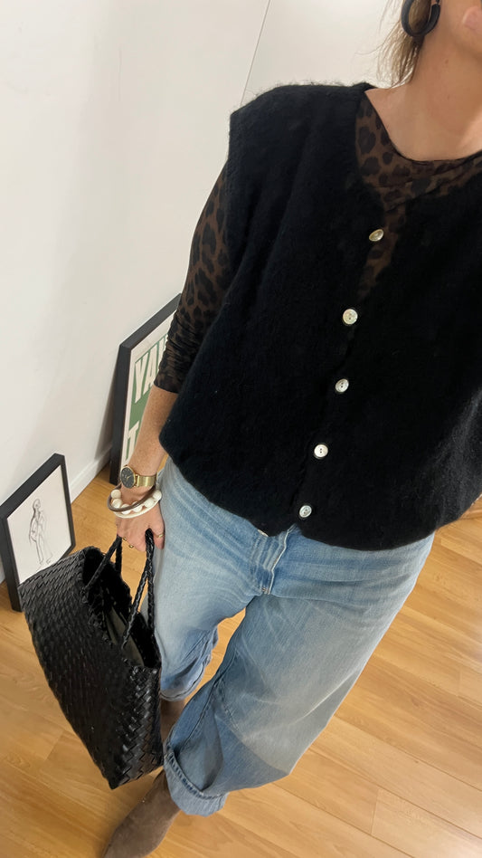 Gilet sans manches | CHARLOTTE Noir