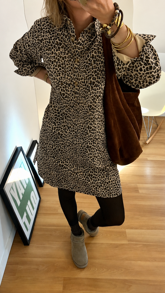 Robe léopard courte | LILOU 🐆