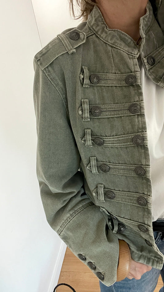 Veste jean OFFICIER | JACKSON kaki