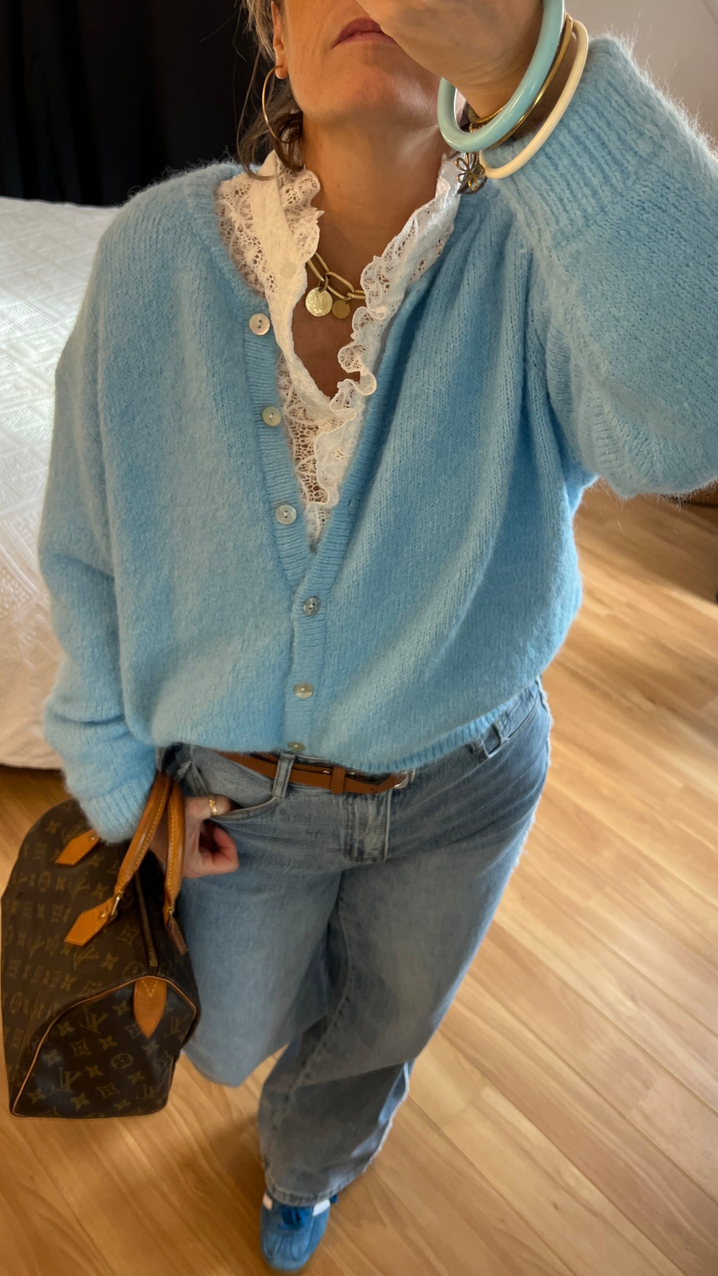 Gilet ARMELLE bleu ciel