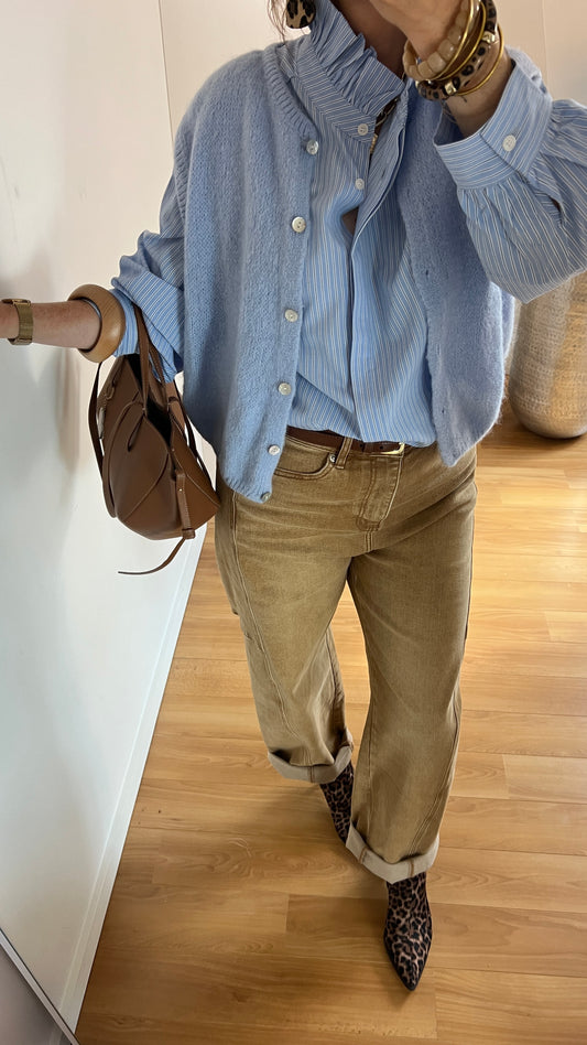 Gilet sans manches | CHARLOTTE bleu ciel