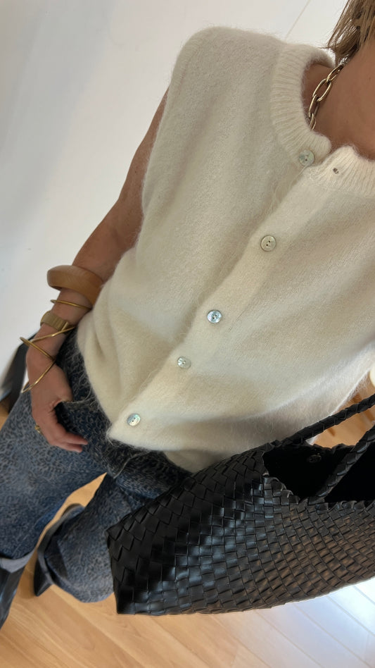 Gilet sans manches blanc | FLAVIE 🤍
