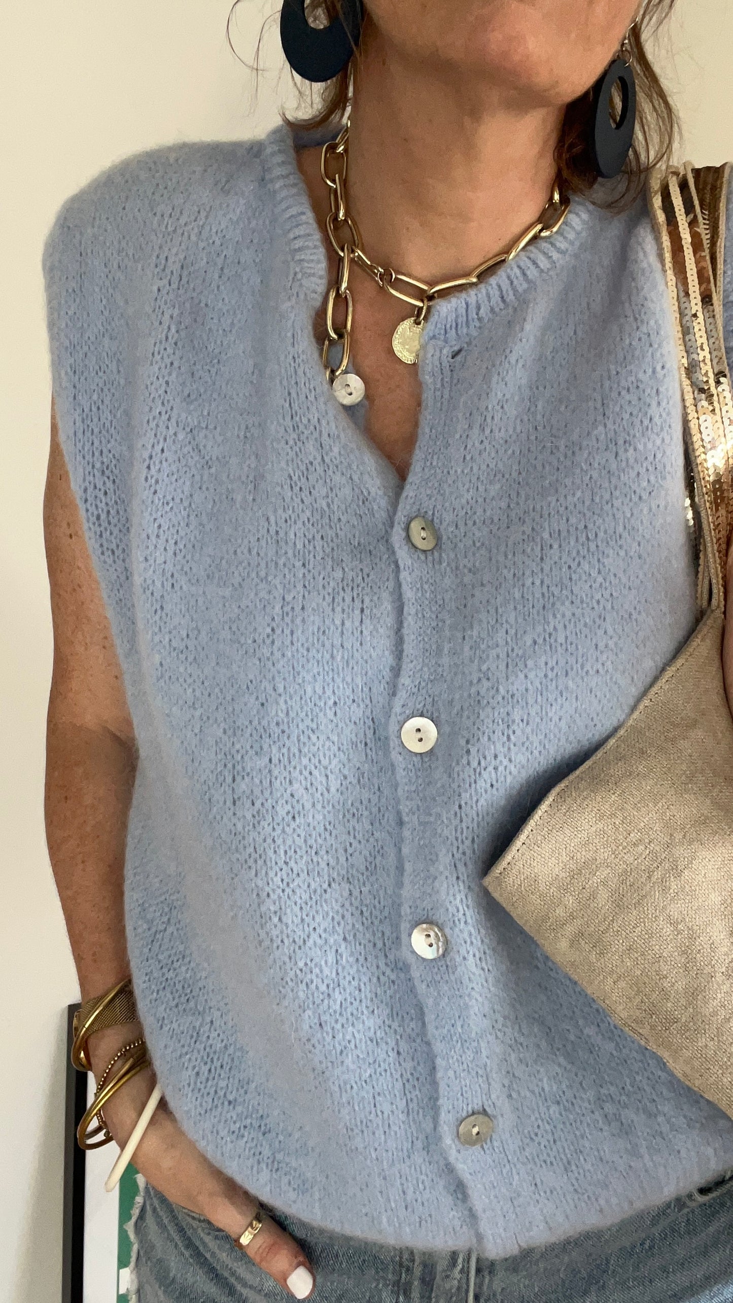 Gilet | CHARLOTTE bleu ciel