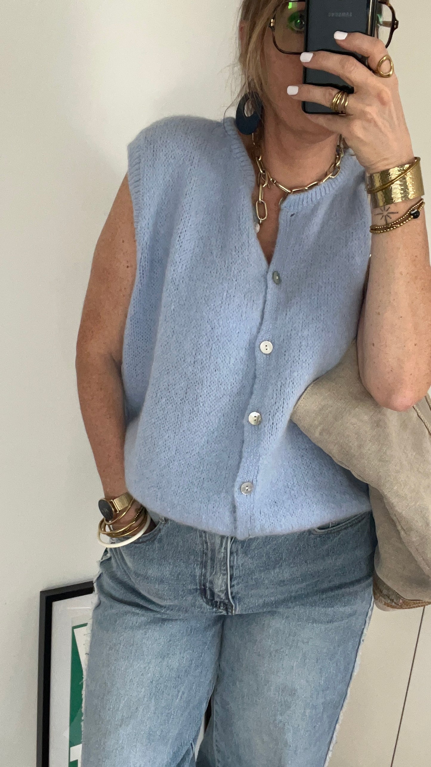 Gilet | CHARLOTTE bleu ciel