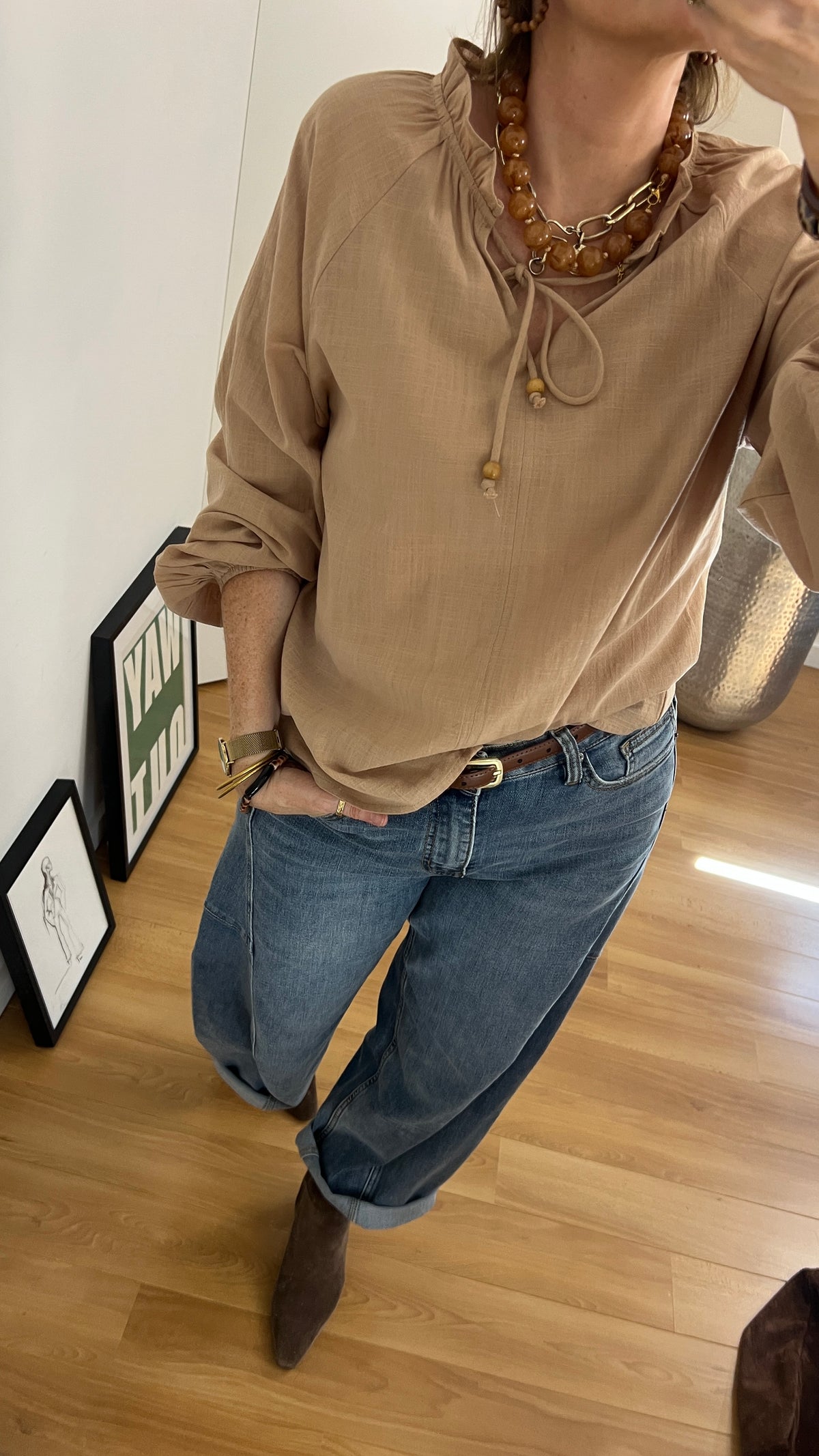 Blouse camel | PERRINE 🤎