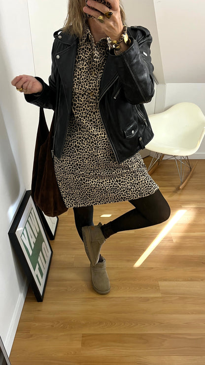 Robe léopard courte | LILOU 🐆