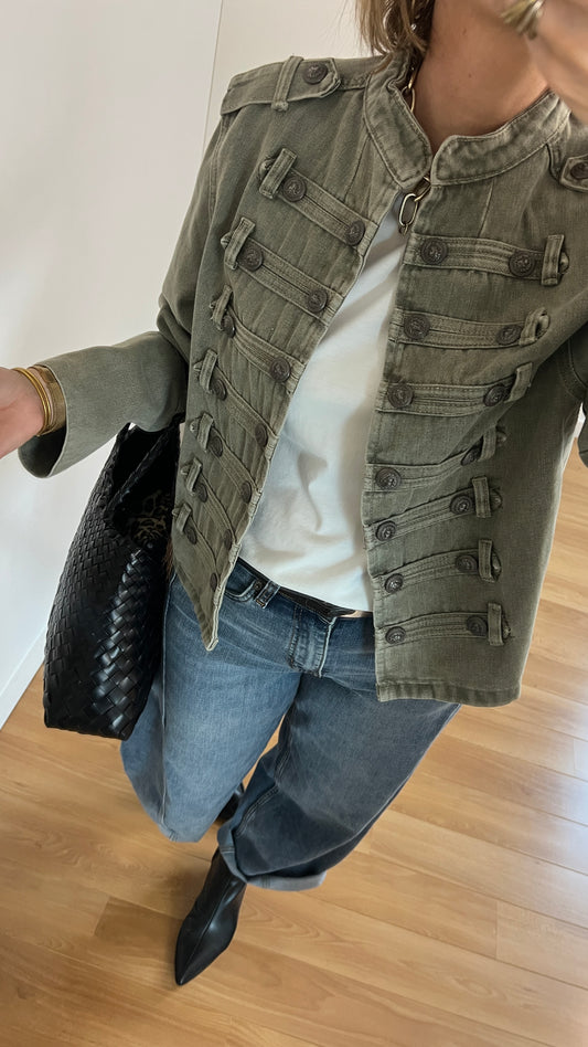 Veste jean OFFICIER | JACKSON kaki