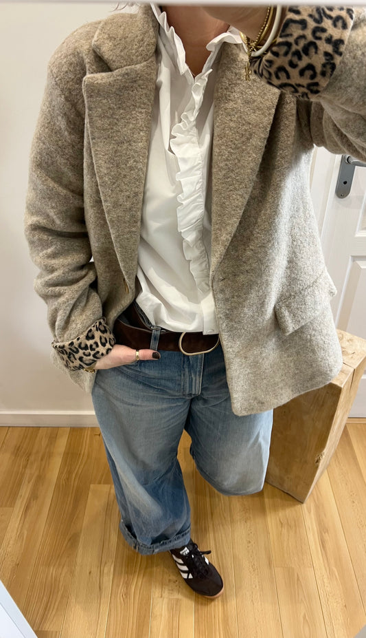 Veste / Blazer | ADELE beige chiné