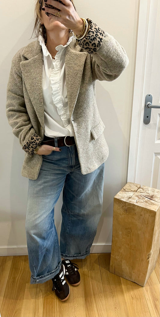 Veste / Blazer | ADELE beige chiné
