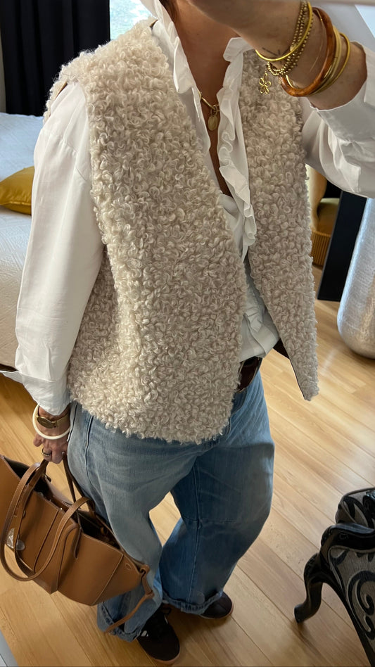 Gilet MARTHE aspect bouclette