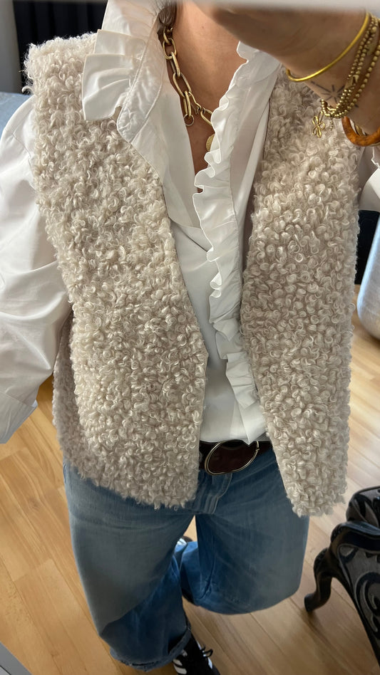 Gilet MARTHE aspect bouclette