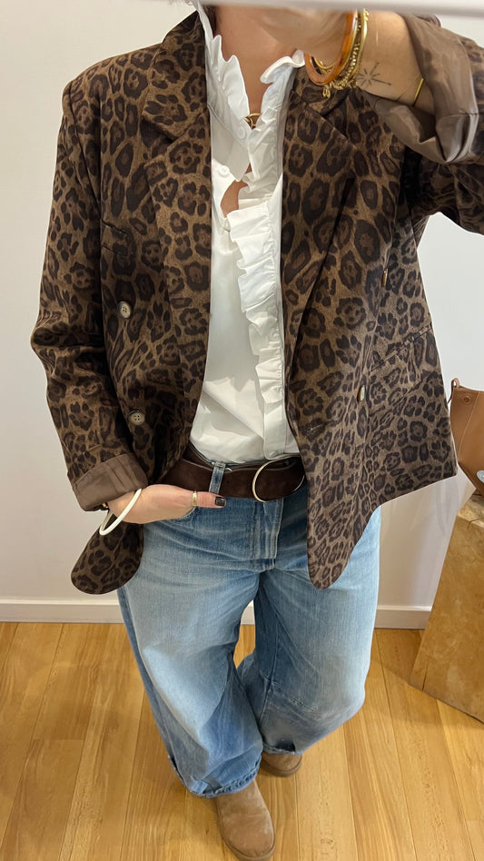 Veste / Blazer | MARGUERITE Léopard Chocolat