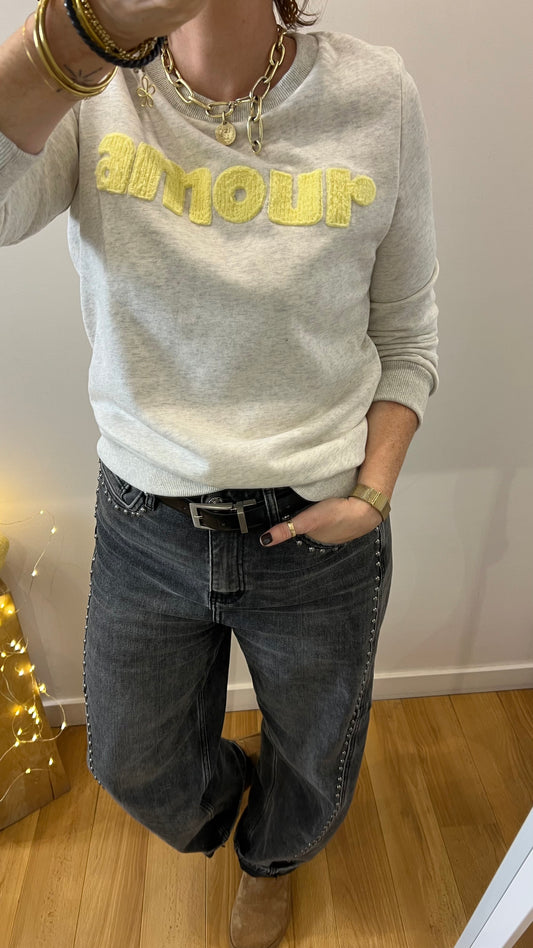 Sweat JULIETTE AMOUR Jaune