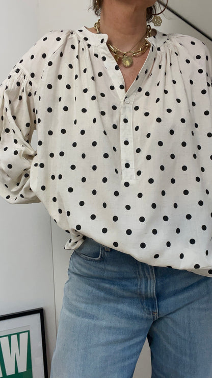 Blouse | BARDOT Polka noir