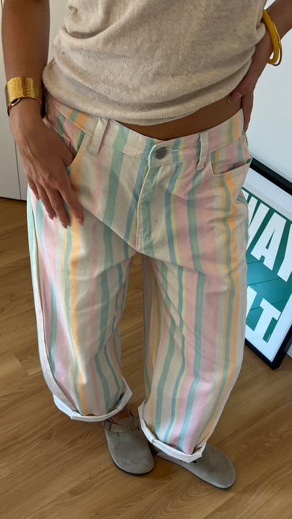 Jean Barrel rayé | JADE