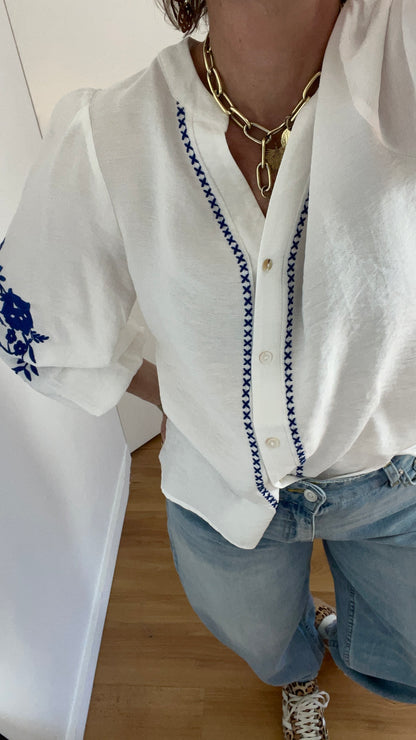 Blouse | CLAUDIA Bleue