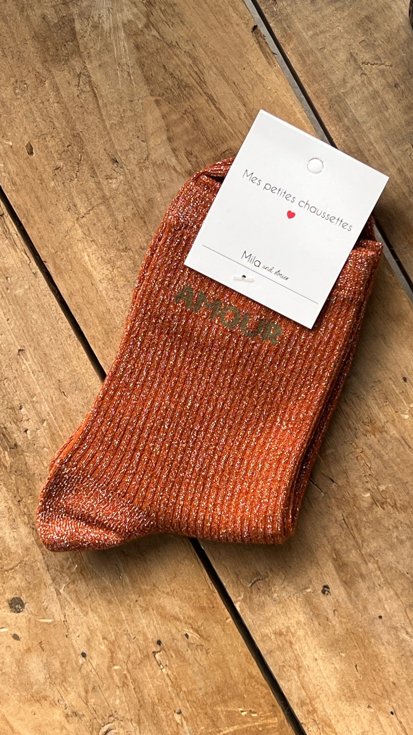 Chaussettes  paillettes AMOUR