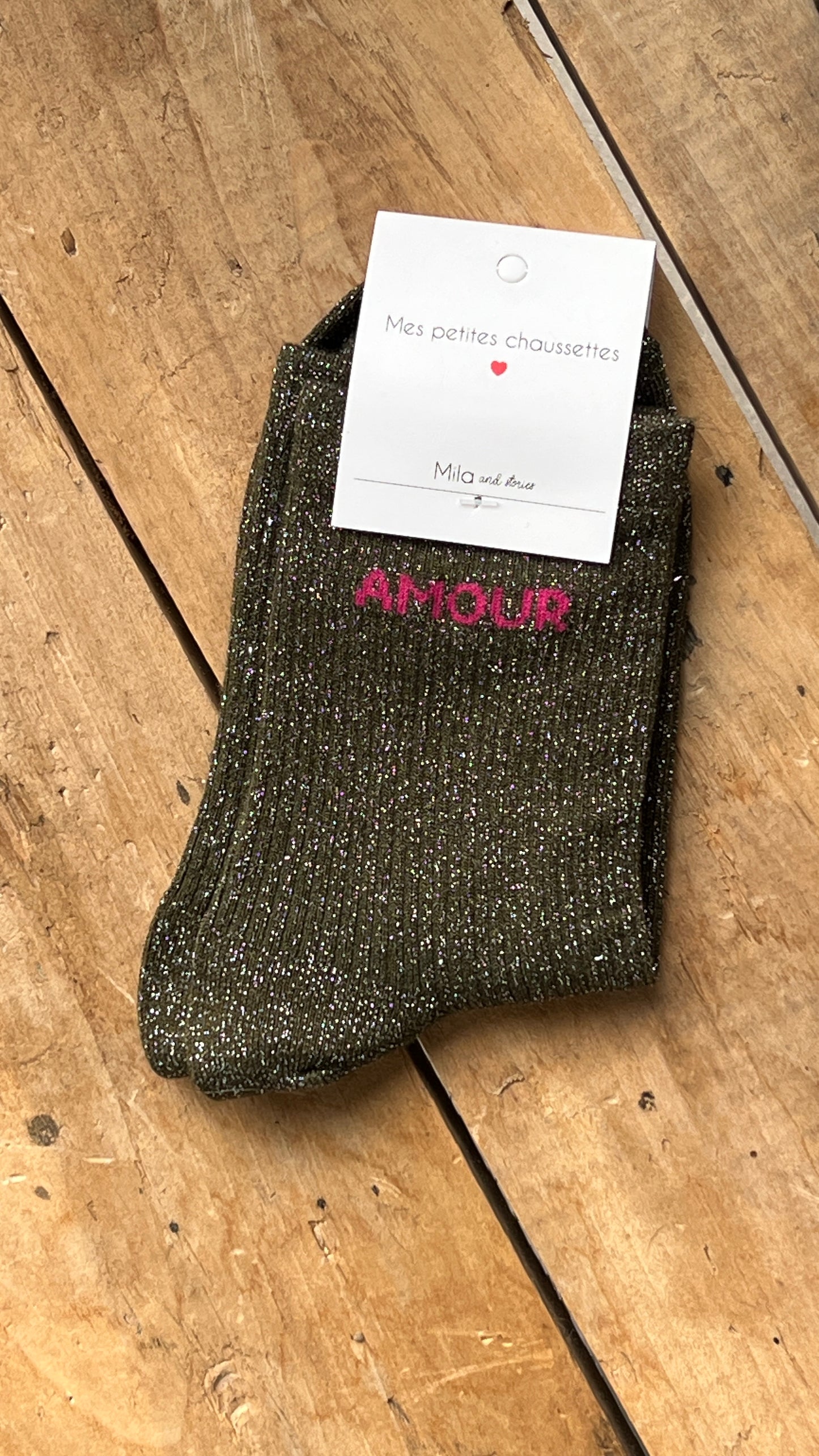 Chaussettes  paillettes AMOUR
