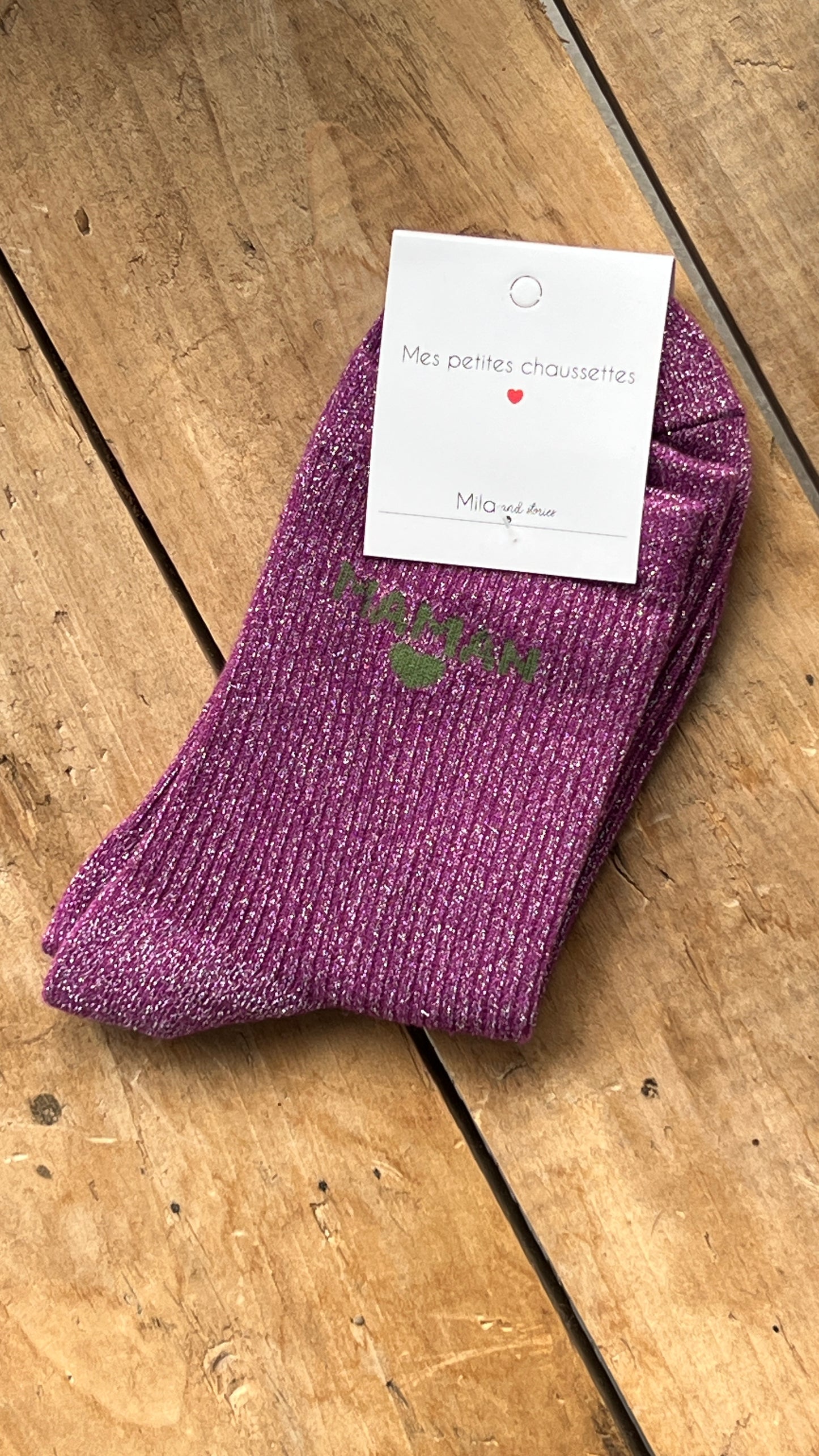 Chaussettes paillettes MAMAN