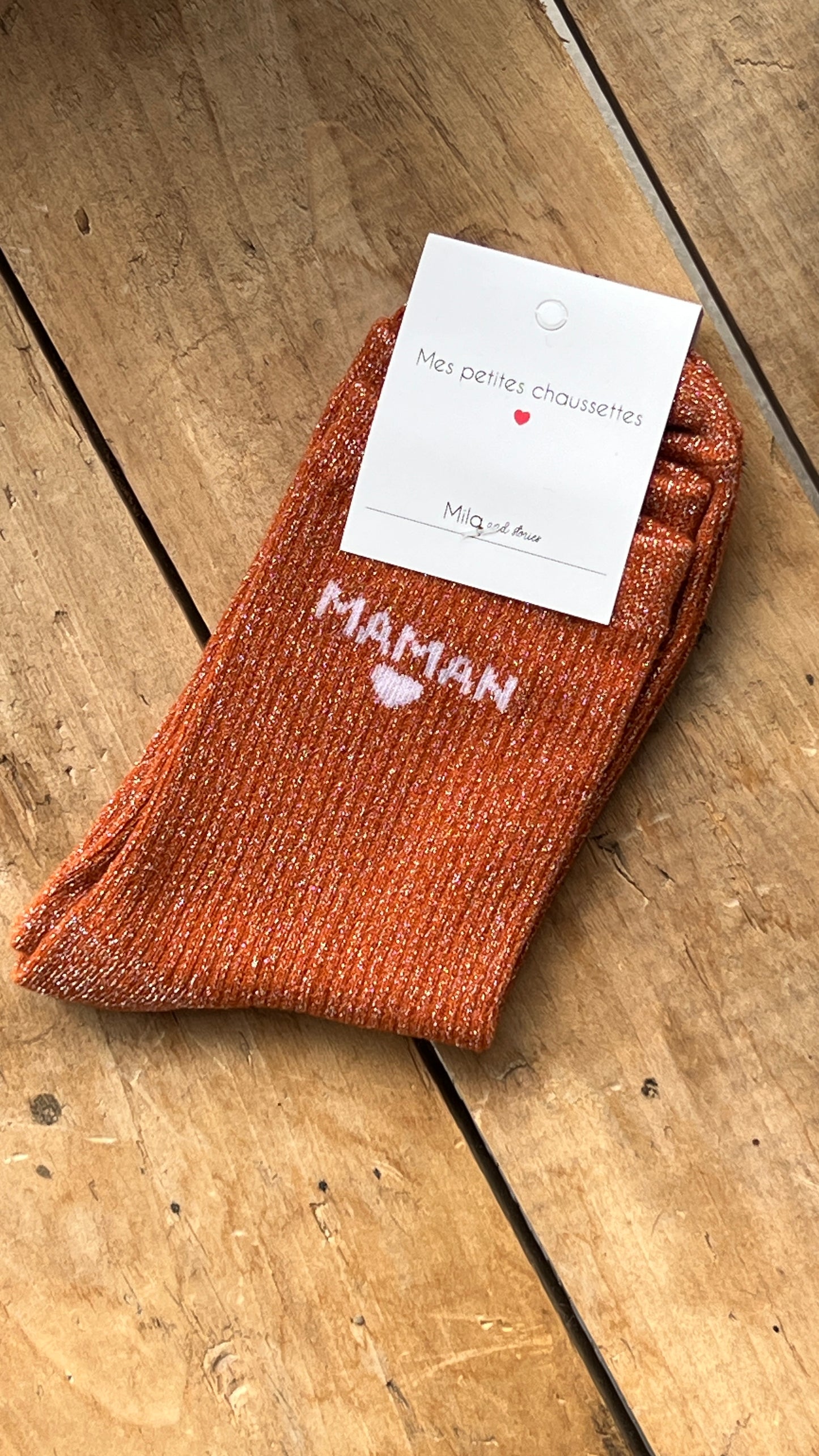 Chaussettes paillettes MAMAN