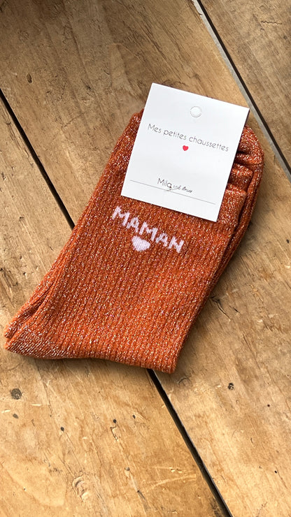 Chaussettes paillettes MAMAN