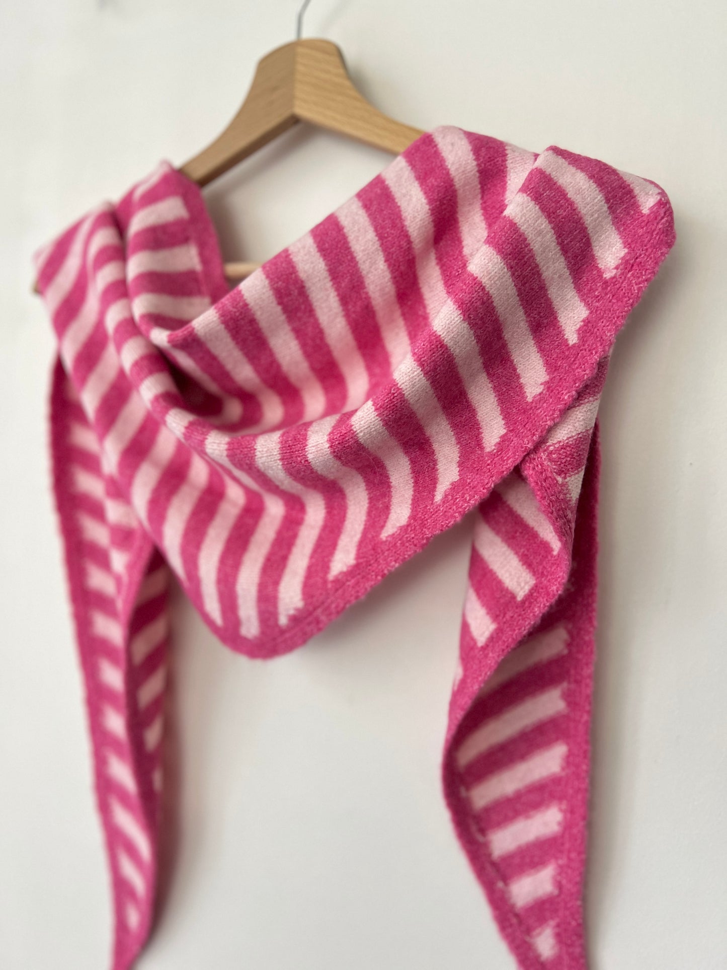 Foulard triangle | JOSEPHINE rose / fuchsia