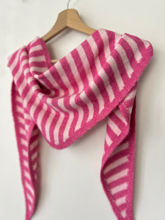 Foulard triangle | JOSEPHINE rose / fuchsia