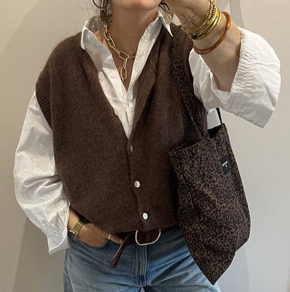 Gilet sans manches CHARLOTTE Chocolat