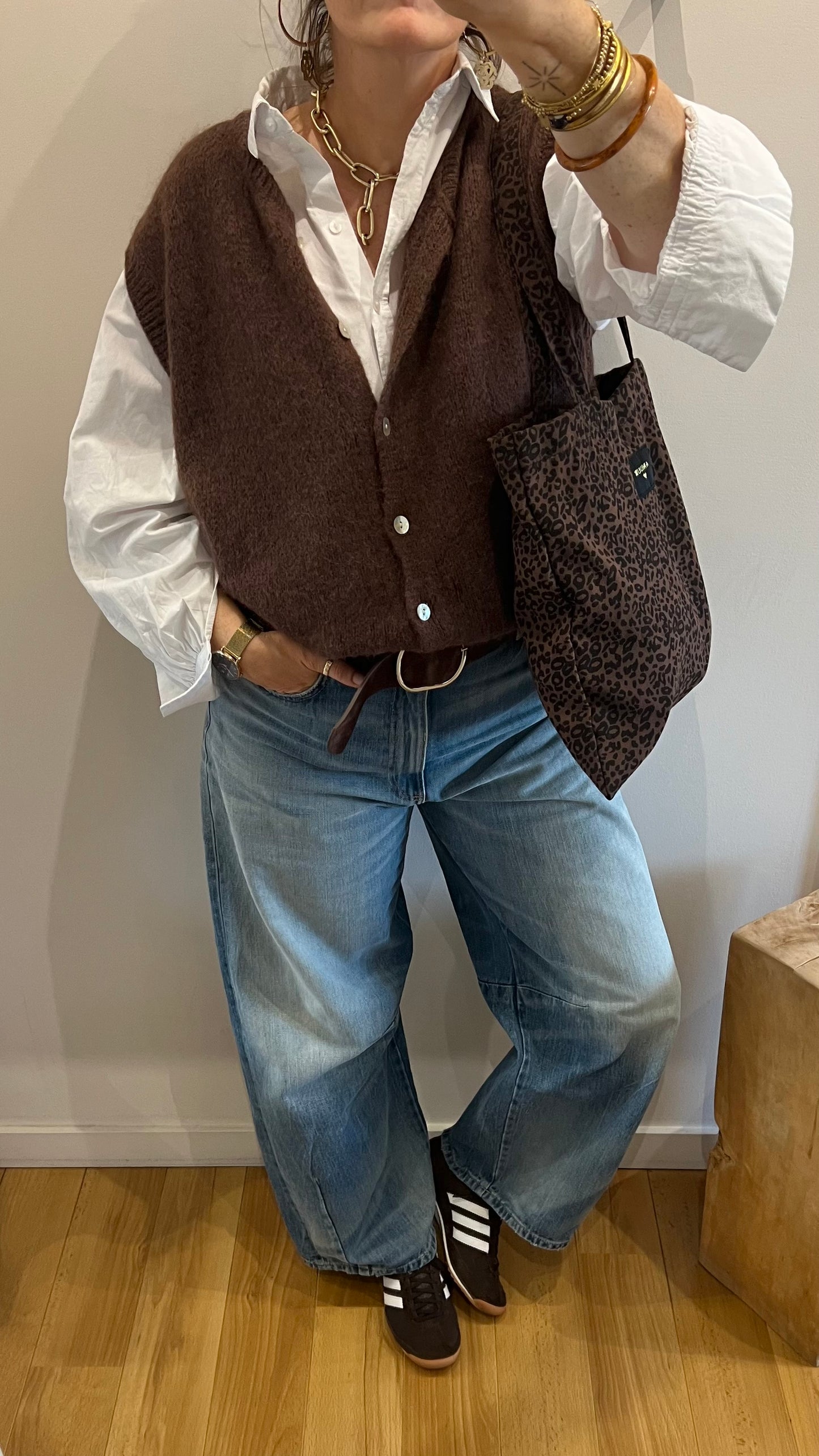 Gilet sans manches CHARLOTTE Chocolat