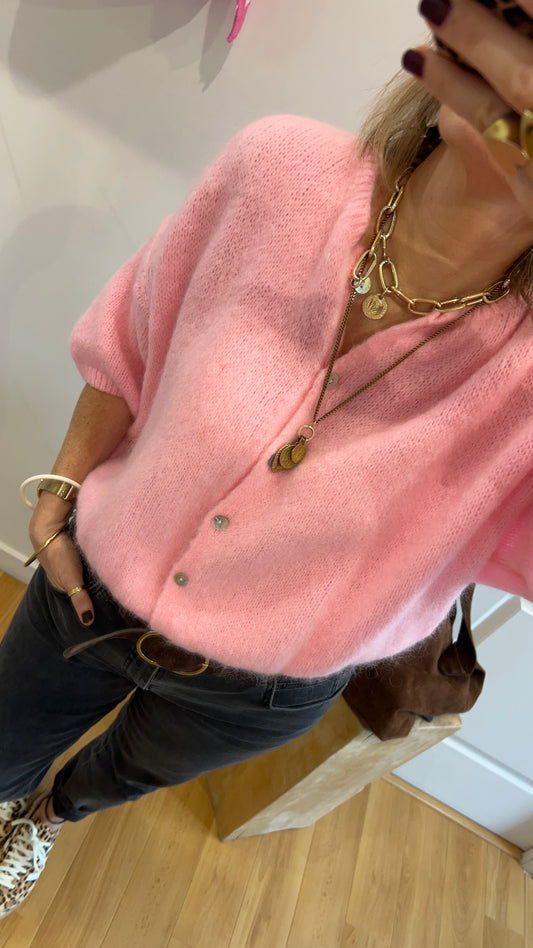 Gilet | LOUNA rose bonbon