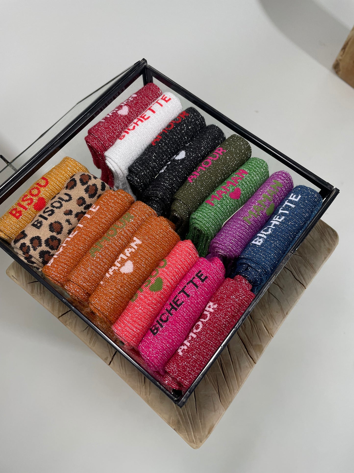 Chaussettes paillettes BISOU