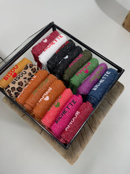 Chaussettes paillettes BISOU