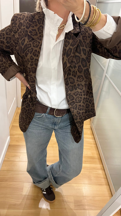 Veste / Blazer | MARGUERITE Léopard Chocolat
