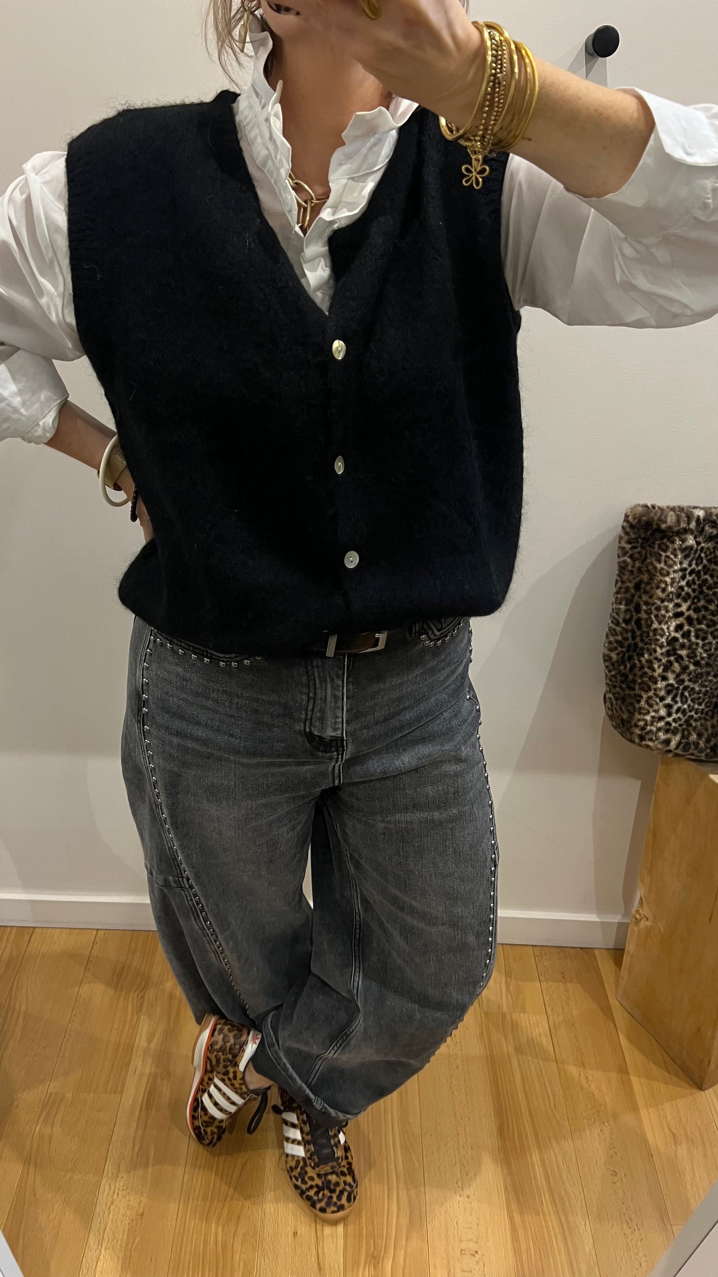 Gilet sans manches CHARLOTTE Noir