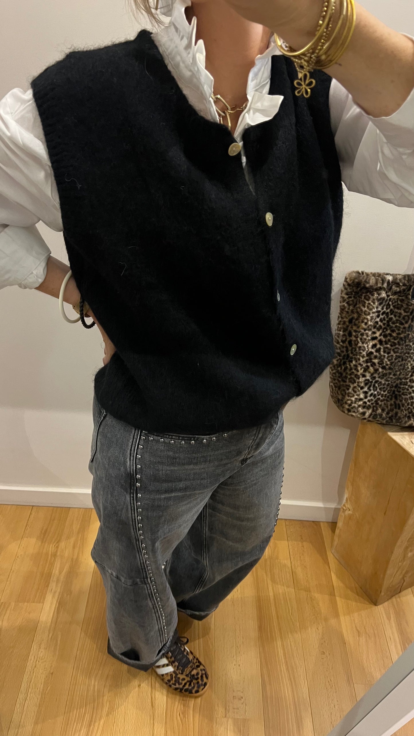 Gilet sans manches CHARLOTTE Noir