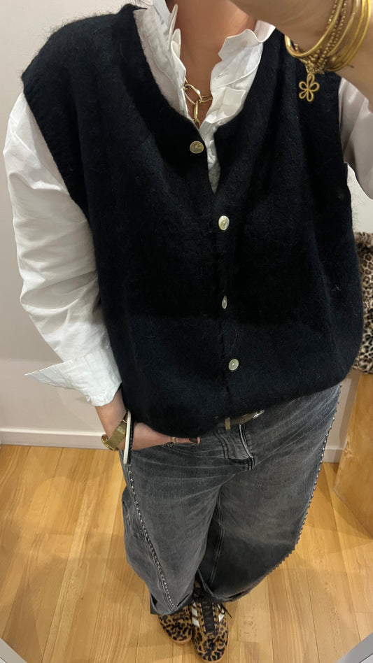 Gilet sans manches CHARLOTTE Noir