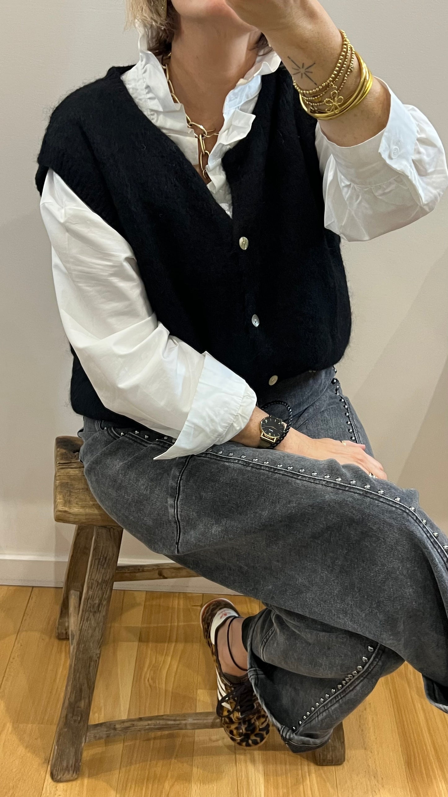 Gilet sans manches CHARLOTTE Noir