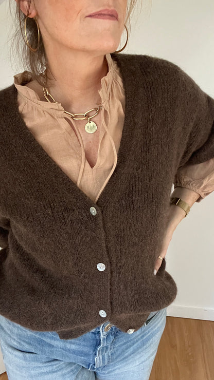 Gilet | INGRID chocolat