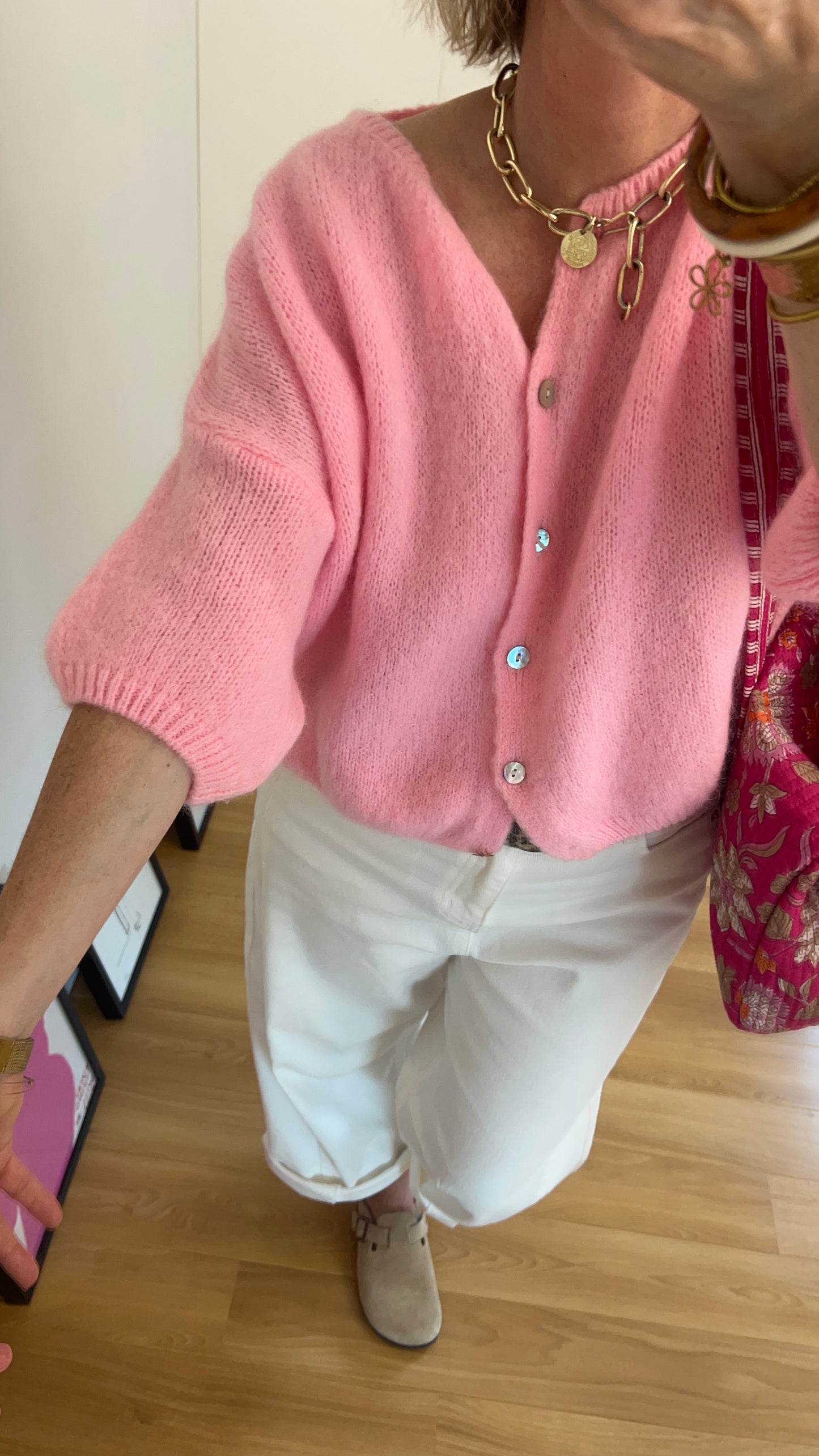 Gilet | LOUNA rose tendre