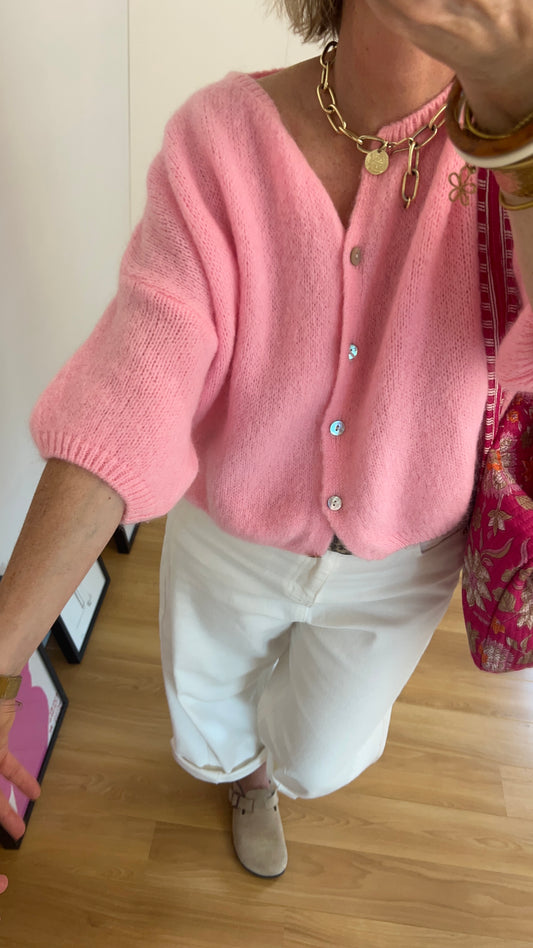 Gilet | LOUNA rose tendre