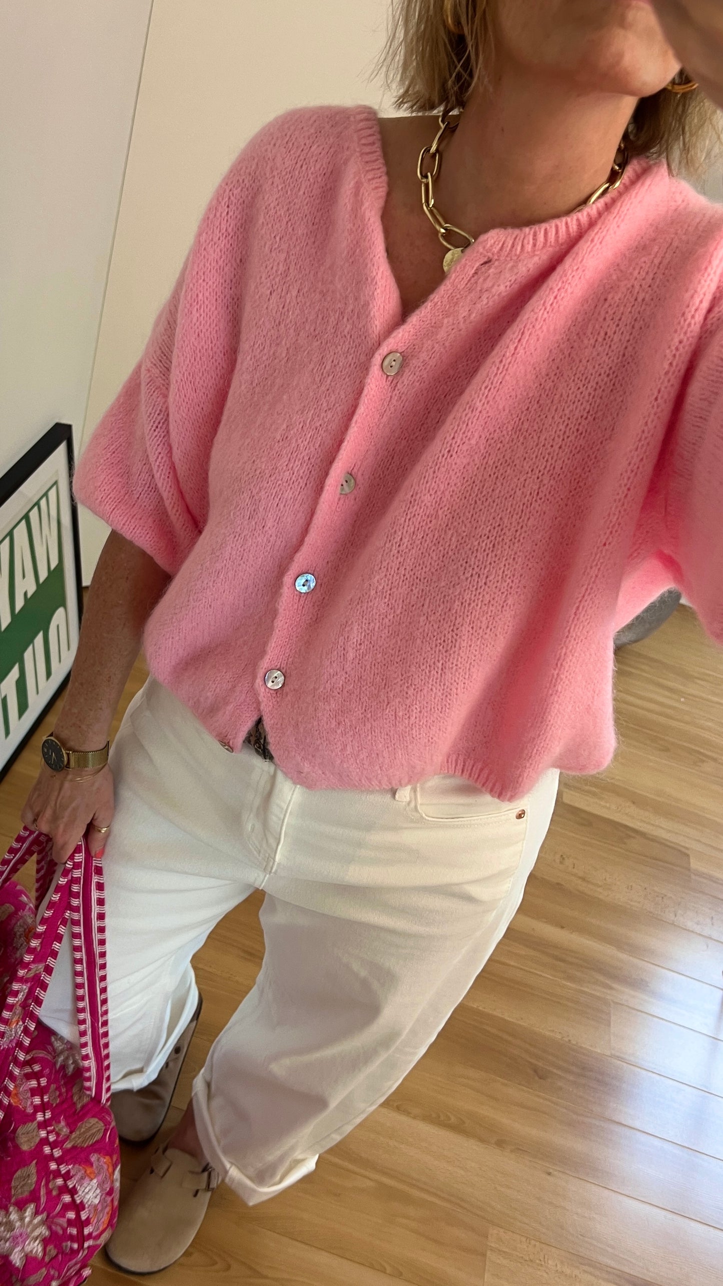 Gilet | LOUNA rose tendre