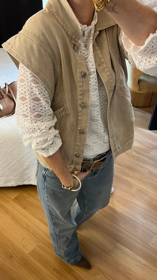 Veste jeans | ZELIE beige